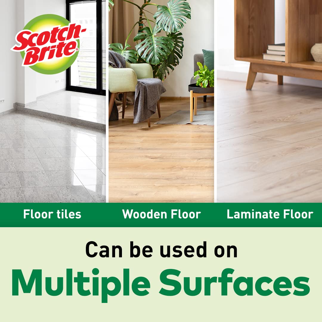 2-in-1 Bucket Spin Mop (Green, 2 Refills), 4 Pcs