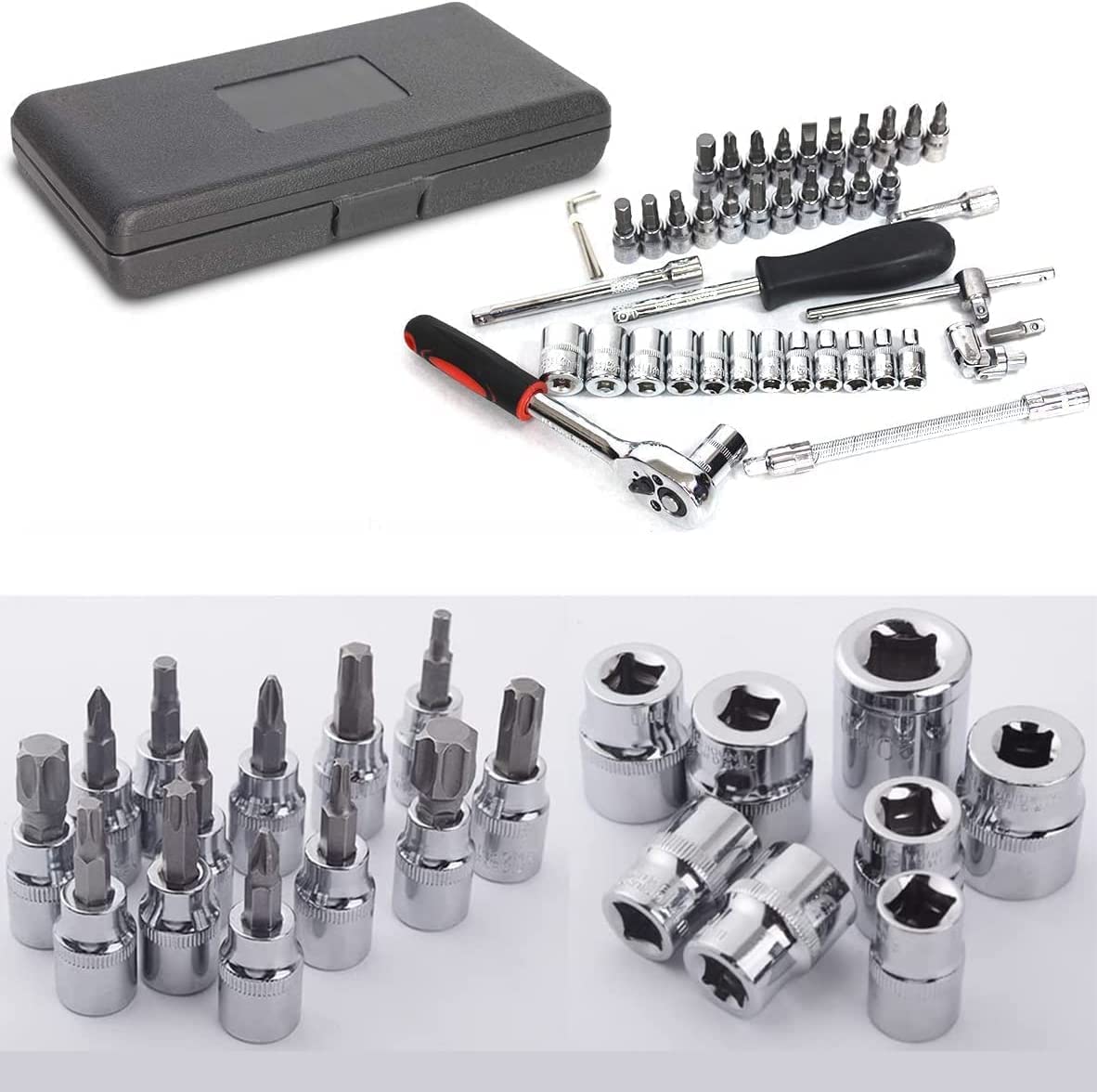 46 in 1 Pcs Tool Kit & Screwdriver and Socket Set