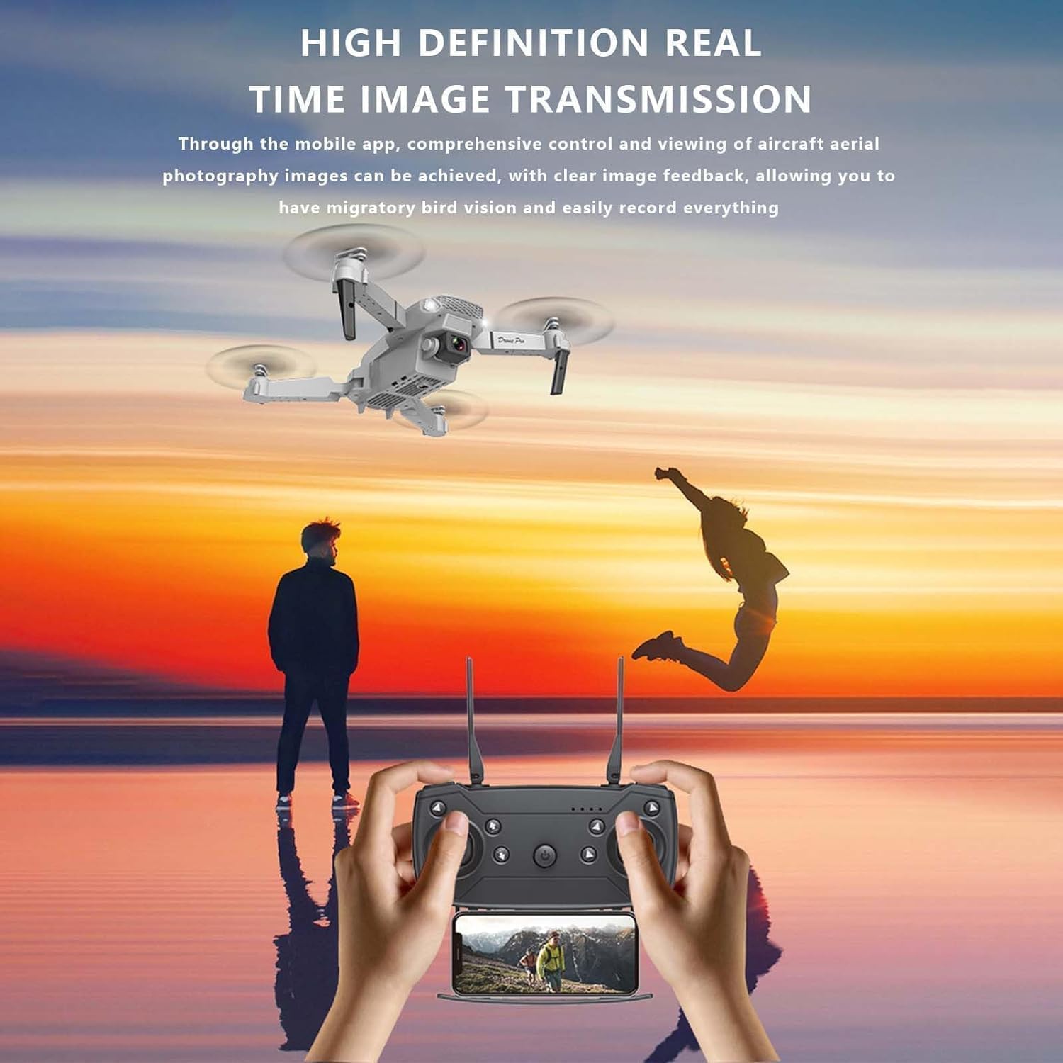 Drone with Dual 4K Camera for Adults
