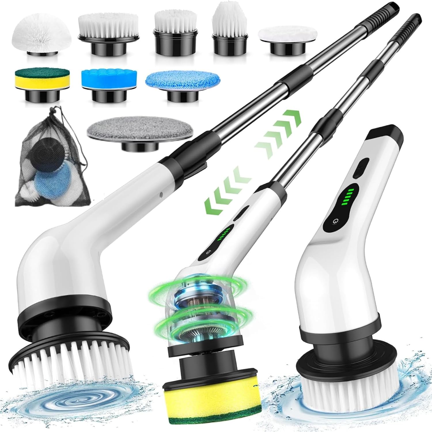 9 in 1 Electric Spin Scrubber,Cleaning Brush Scrubber for Home