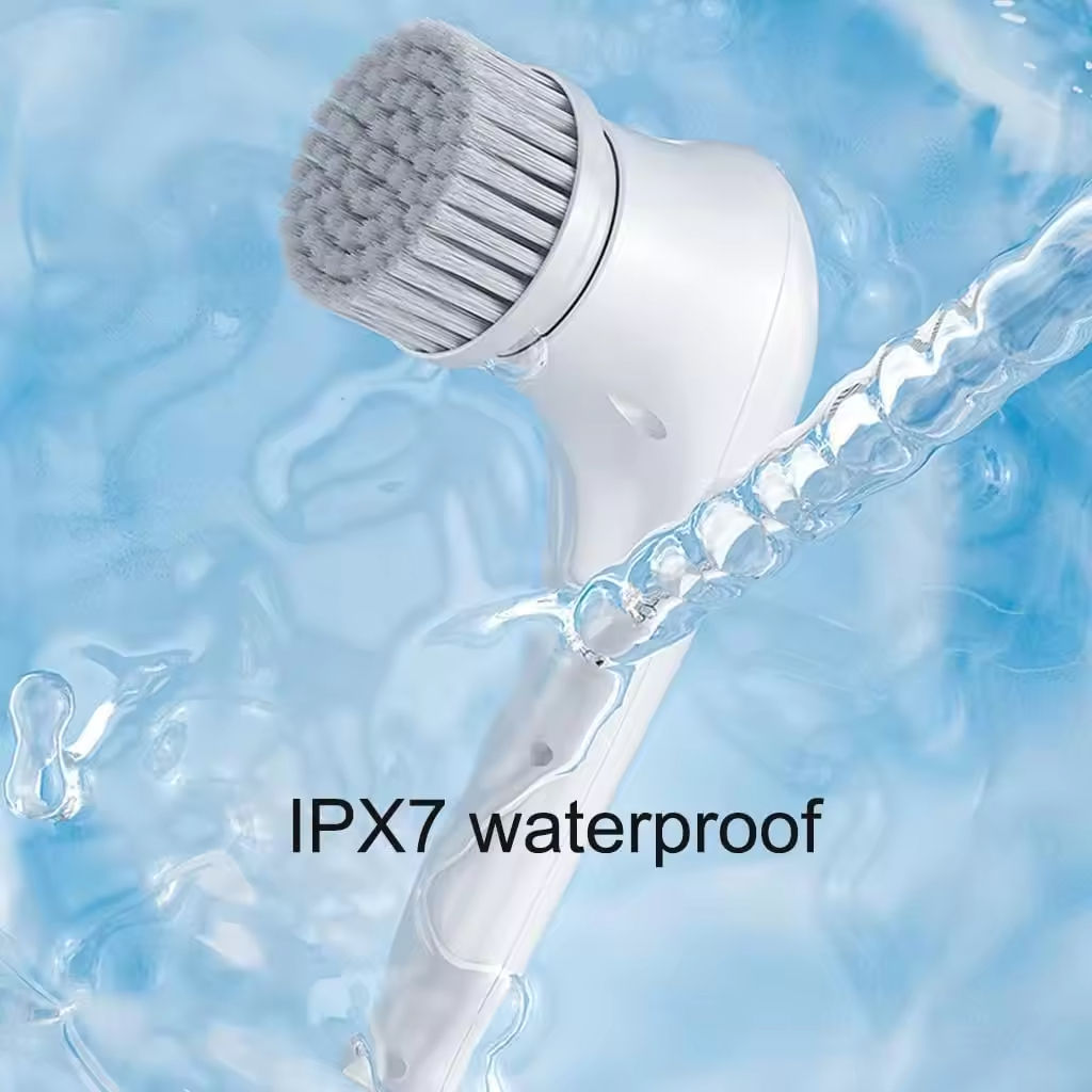 Magic Brush 5 in 1 Electric Cleaning USB Charging Electric Spin Scrubber With 5 Brushes Dish Cleaning Brush