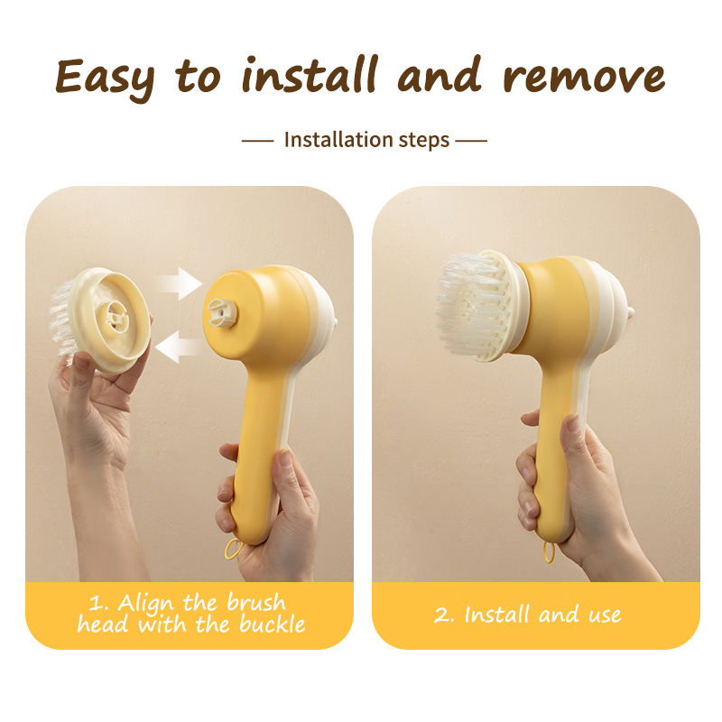 5 in 1 Multifunctional Wireless Electric Magic Dish Brush Spin Scrubber Scrub Cleaning Brush