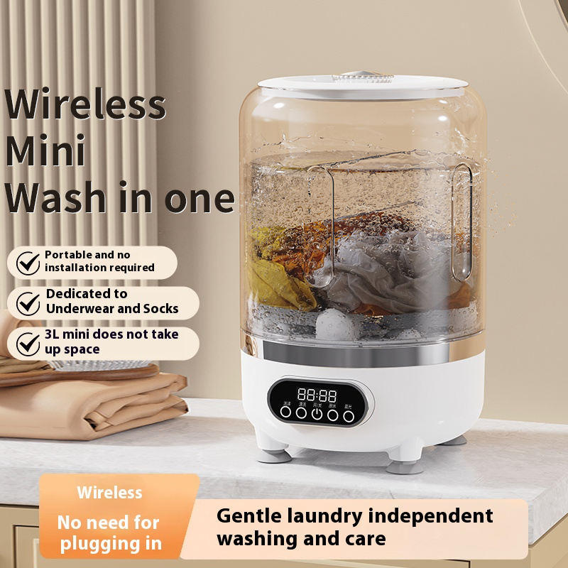 3L Mini Underwear Washing Machine With Dryer