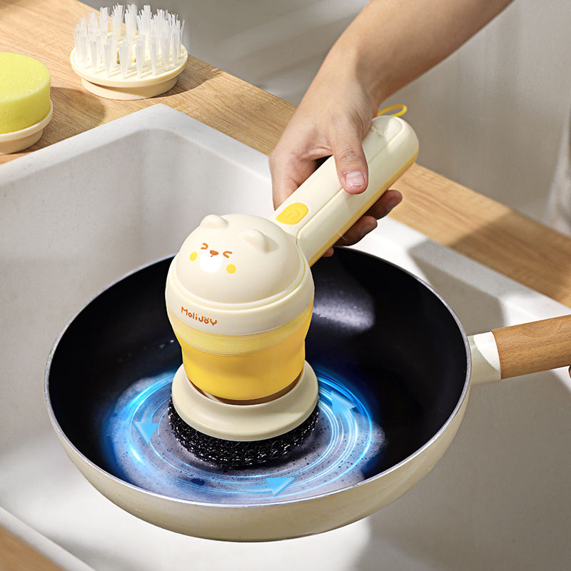 5 in 1 Multifunctional Wireless Electric Magic Dish Brush Spin Scrubber Scrub Cleaning Brush